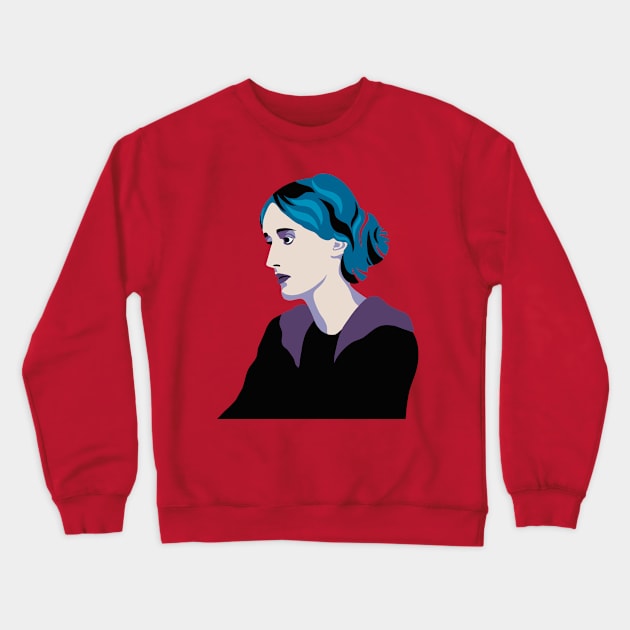 Writer Virginia Woolf Crewneck Sweatshirt by RoeArtwork